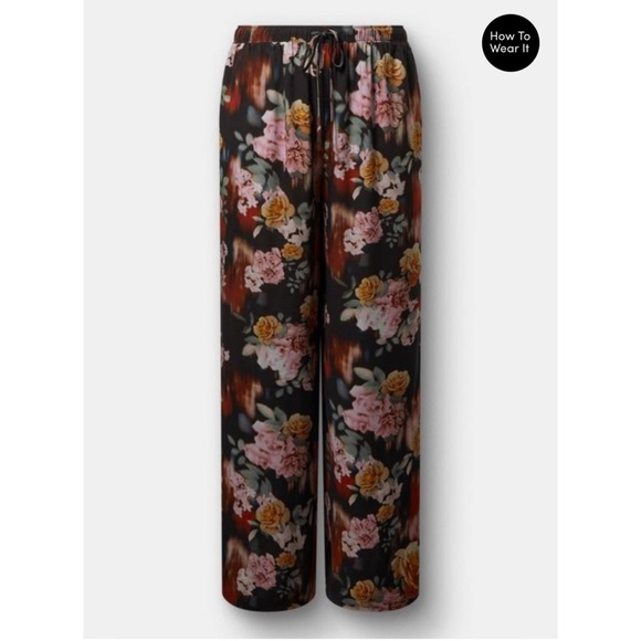 Torrid 2 🫐 Floral Wide-Leg Pants - Picture 7 of 8